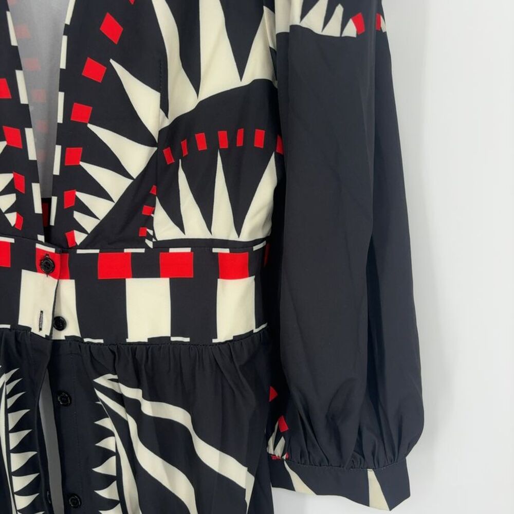Commense Print V-Neck Split Dress - Picture 2 of 3